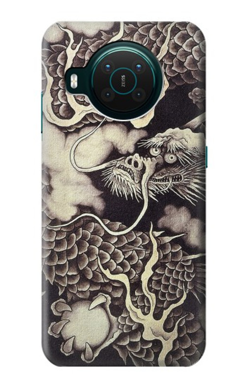 W2719 Japan Painting Dragon Case Cover Custodia e Flip Case per Nokia X10