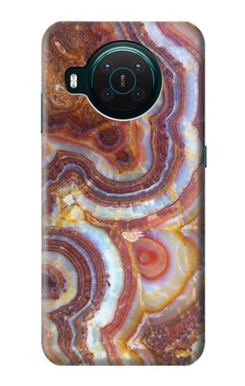 W3034 Colored Marble Texture Printed Case Cover Custodia e Flip Case per Nokia X10