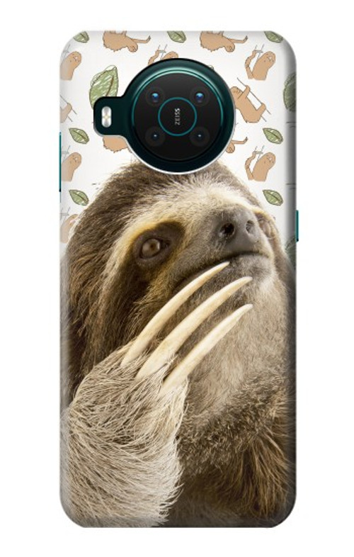 W3559 Sloth Pattern Case Cover Custodia e Flip Case per Nokia X10