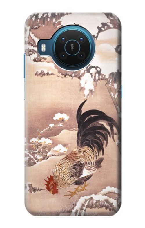 W1332 Ito Jakuchu Rooster Case Cover Custodia e Flip Case per Nokia X20