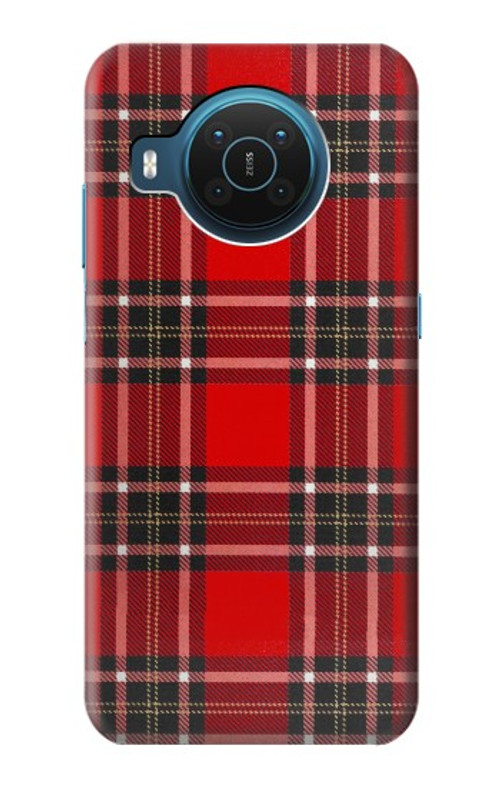 W2374 Tartan Red Pattern Case Cover Custodia e Flip Case per Nokia X20