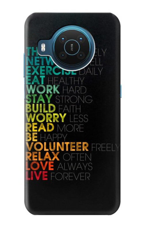 W3523 Think Positive Words Quotes Case Cover Custodia e Flip Case per Nokia X20