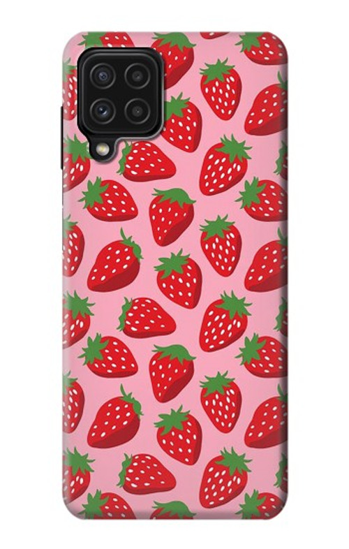 W3719 Strawberry Pattern Case Cover Custodia e Flip Case per Samsung Galaxy A22 4G