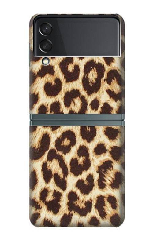 W2204 Leopard Pattern Graphic Printed Hard Case For Samsung Galaxy Z Flip 3 5G