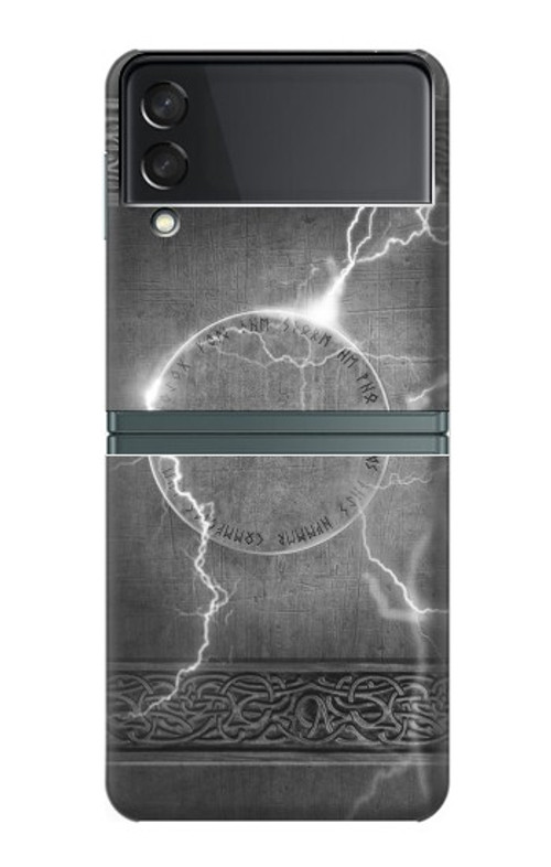 W2533 Thor Thunder Strike Hammer Hard Case For Samsung Galaxy Z Flip 3 5G