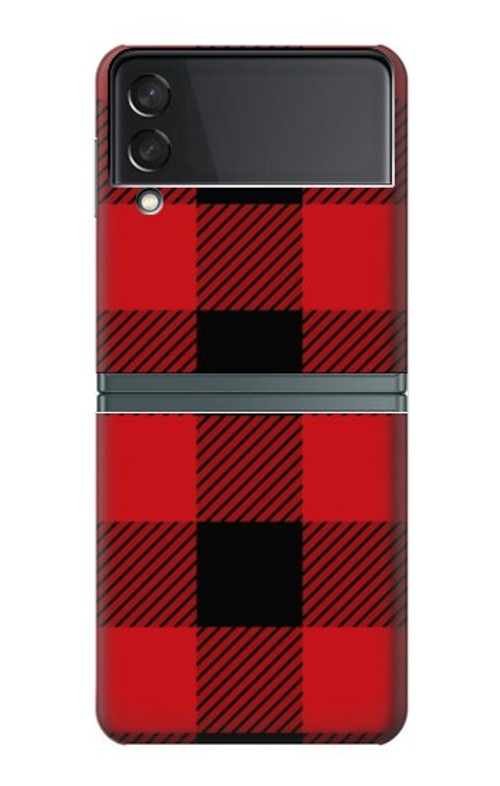 W2931 Red Buffalo Check Pattern Hard Case For Samsung Galaxy Z Flip 3 5G