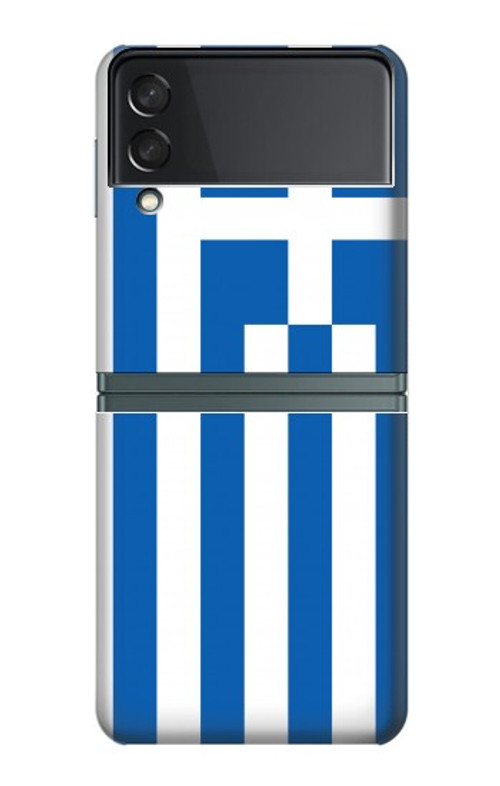 W3102 Flag of Greece Hard Case For Samsung Galaxy Z Flip 3 5G