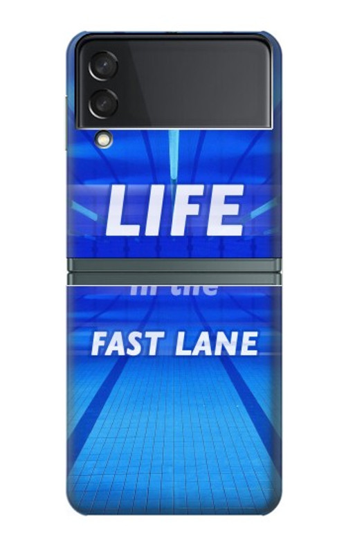 W3136 Life in the Fast Lane Swimming Pool Hard Case For Samsung Galaxy Z Flip 3 5G