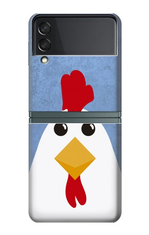 W3254 Chicken Cartoon Hard Case For Samsung Galaxy Z Flip 3 5G