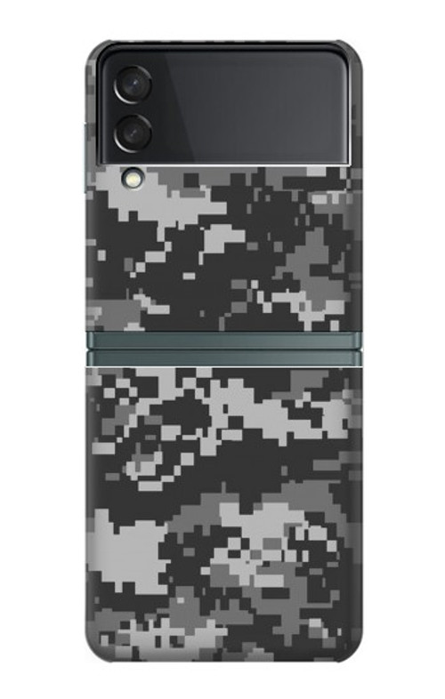W3293 Urban Black Camo Camouflage Hard Case For Samsung Galaxy Z Flip 3 5G