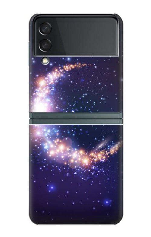 W3324 Crescent Moon Galaxy Hard Case For Samsung Galaxy Z Flip 3 5G