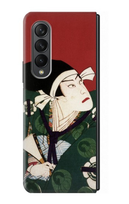 W2498 Japan Art Toyohara Kunichika Hard Case For Samsung Galaxy Z Fold 3 5G