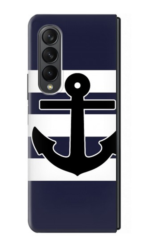 W2758 Anchor Navy Hard Case For Samsung Galaxy Z Fold 3 5G