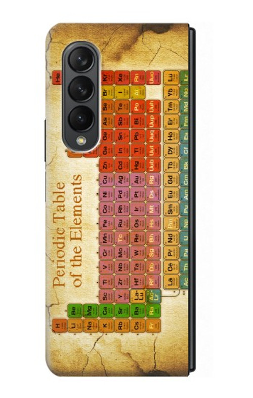 W2934 Vintage Periodic Table of Elements Hard Case For Samsung Galaxy Z Fold 3 5G