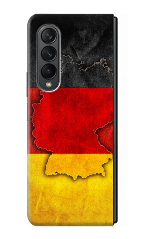 W2935 Germany Flag Map Hard Case For Samsung Galaxy Z Fold 3 5G