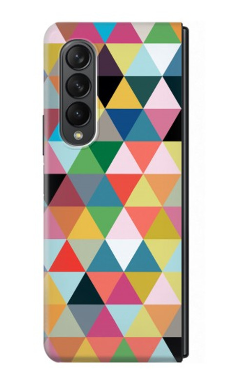 W3049 Triangles Vibrant Colors Hard Case For Samsung Galaxy Z Fold 3 5G