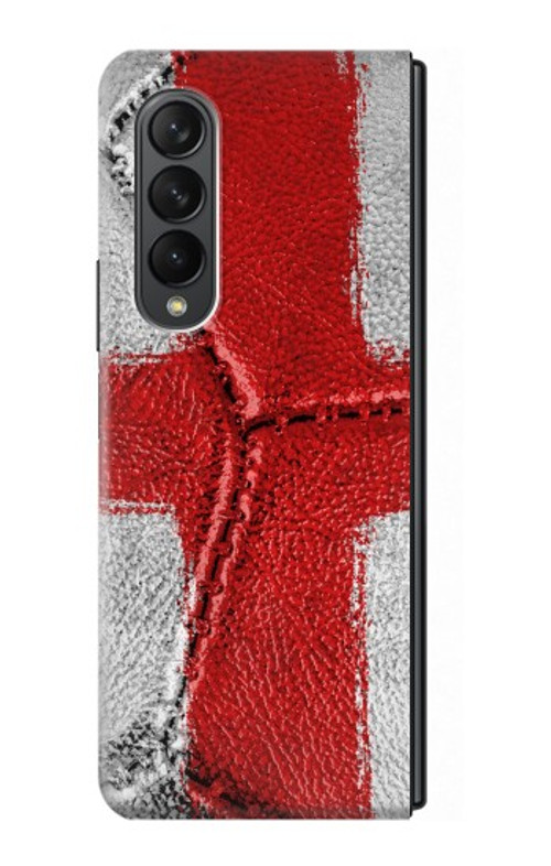 W3316 England Flag Vintage Football Graphic Hard Case For Samsung Galaxy Z Fold 3 5G