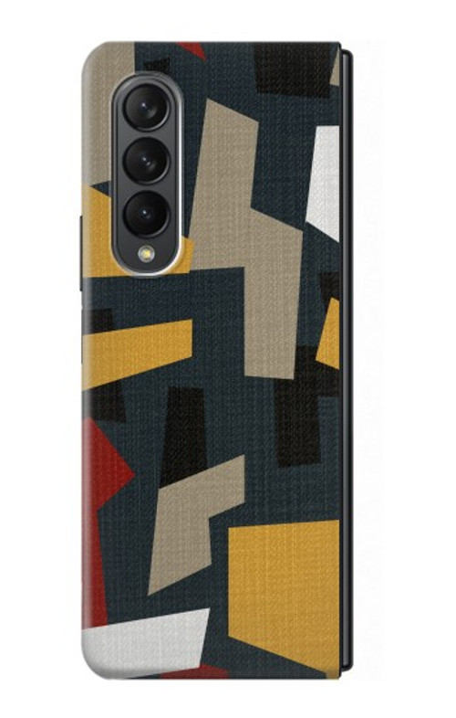 W3386 Abstract Fabric Texture Hard Case For Samsung Galaxy Z Fold 3 5G