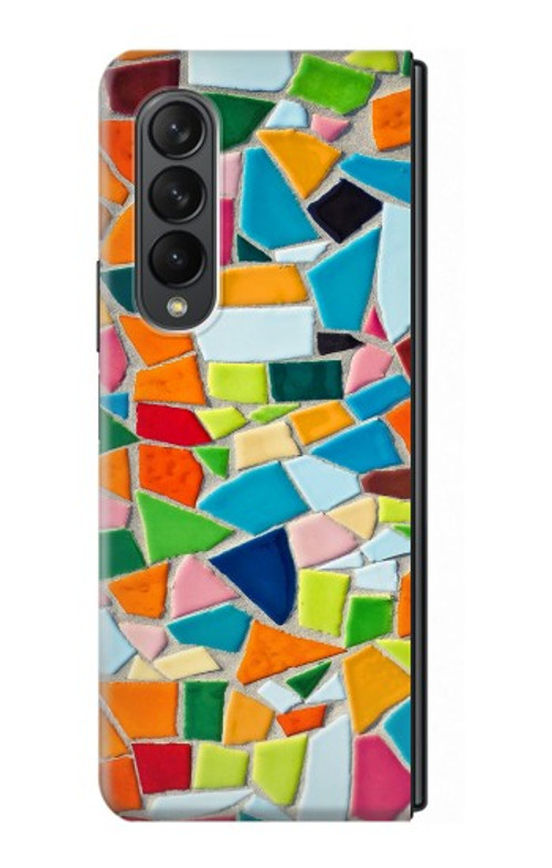 W3391 Abstract Art Mosaic Tiles Graphic Hard Case For Samsung Galaxy Z Fold 3 5G