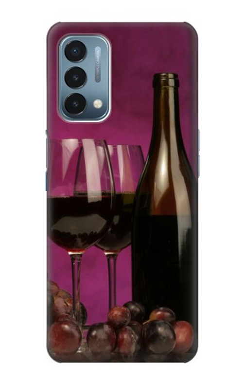 W0910 Red Wine Case Cover Custodia e Flip Case per OnePlus Nord N200 5G