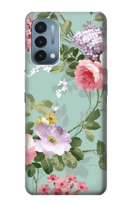 W2178 Flower Floral Art Painting Case Cover Custodia e Flip Case per OnePlus Nord N200 5G