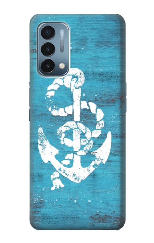 W3053 Marine Anchor Blue Case Cover Custodia e Flip Case per OnePlus Nord N200 5G