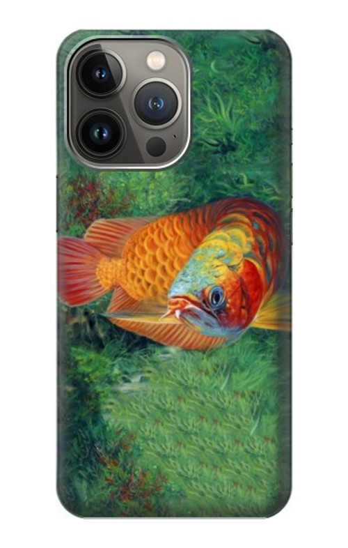 W1157 Red Arowana Fish Case Cover Custodia e Flip Case per iPhone 13 Pro Max