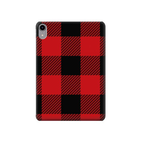 W2931 Red Buffalo Check Pattern Tablet Case Cover Custodia per iPad mini 6 7, iPad mini (2021,2024)