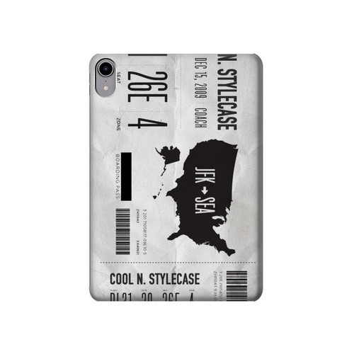 W3615 Airline Boarding Pass Art Tablet Case Cover Custodia per iPad mini 6 7, iPad mini (2021,2024)