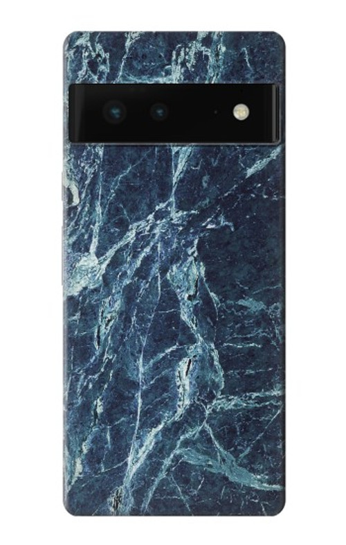 W2799 Light Blue Marble Stone Graphic Printed Case Cover Custodia e Flip Case per Google Pixel 6