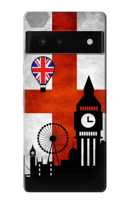 W2979 England Football Soccer Case Cover Custodia e Flip Case per Google Pixel 6