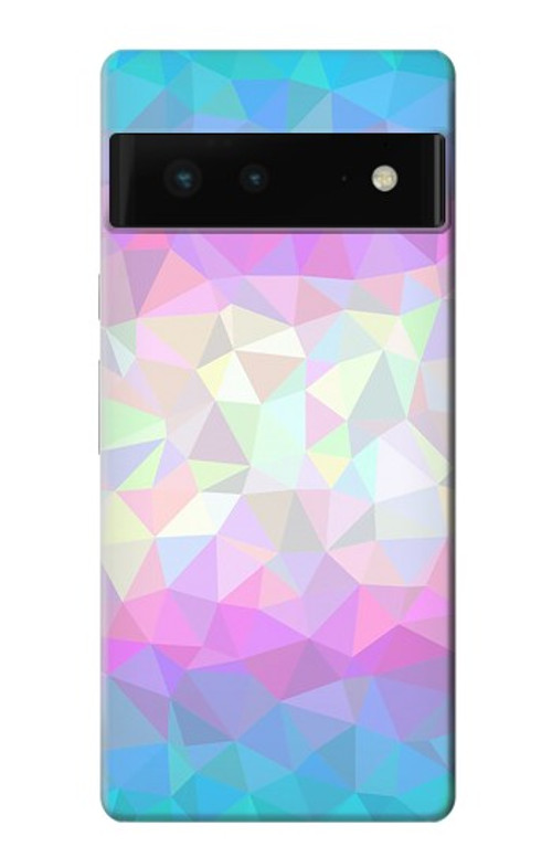 W3747 Trans Flag Polygon Case Cover Custodia e Flip Case per Google Pixel 6