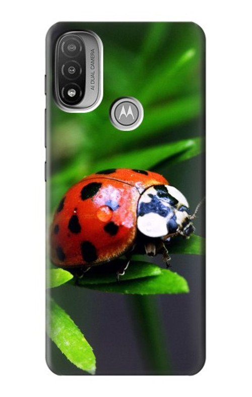 W0263 Ladybug Case Cover Custodia e Flip Case per Motorola Moto E20,E30,E40