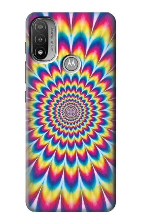 W3162 Colorful Psychedelic Case Cover Custodia e Flip Case per Motorola Moto E20,E30,E40