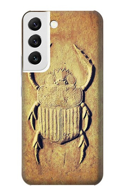 W2401 Egyptian Scarab Beetle Graphic Printed Case Cover Custodia e Flip Case per Samsung Galaxy S22