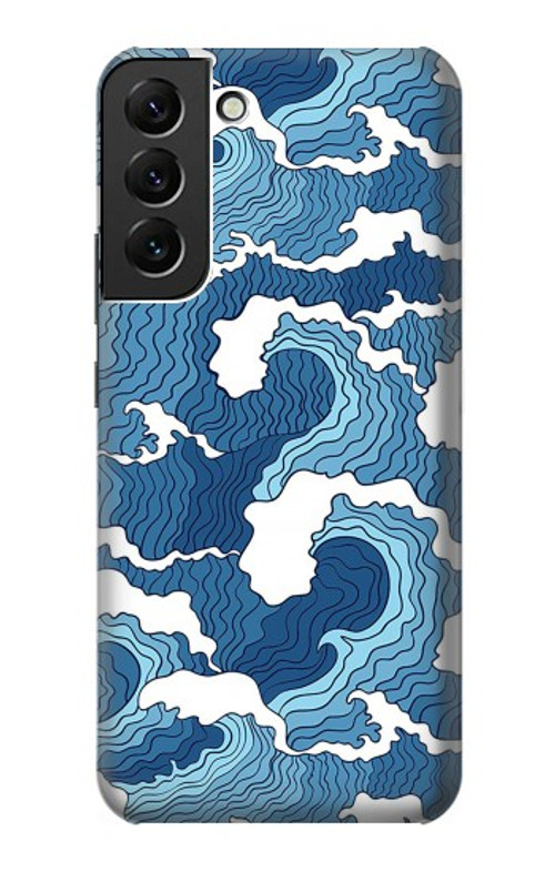 W3751 Wave Pattern Case Cover Custodia e Flip Case per Samsung Galaxy S22 Plus