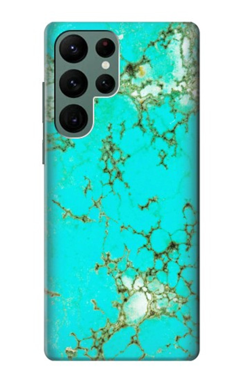 W2377 Turquoise Gemstone Texture Graphic Printed Case Cover Custodia e Flip Case per Samsung Galaxy S22 Ultra