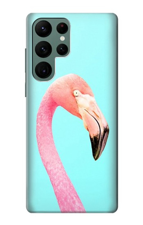W3708 Pink Flamingo Case Cover Custodia e Flip Case per Samsung Galaxy S22 Ultra
