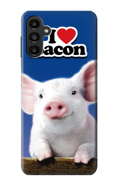 W0608 I Love Bacon Cute Baby Pig Case Cover Custodia e Flip Case per Samsung Galaxy A13 5G
