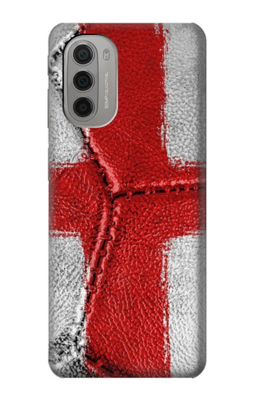 W3316 England Flag Vintage Football Graphic Case Cover Custodia e Flip Case per Motorola Moto G51 5G