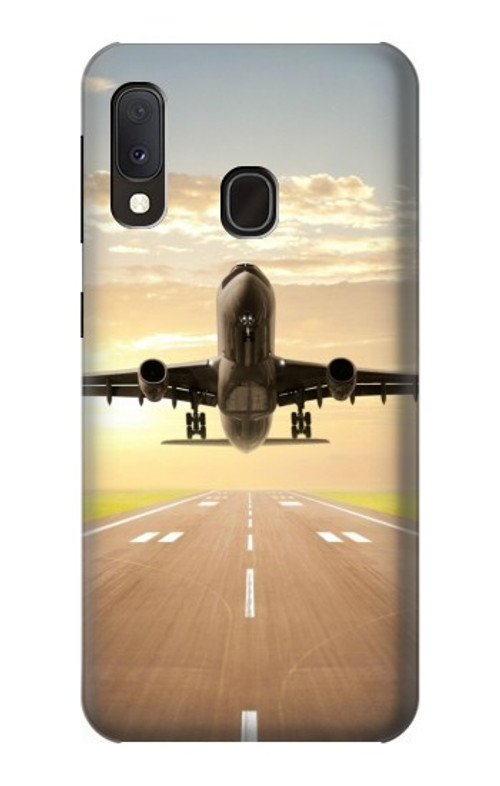 W3837 Airplane Take off Sunrise Case Cover Custodia e Flip Case per Samsung Galaxy A20e