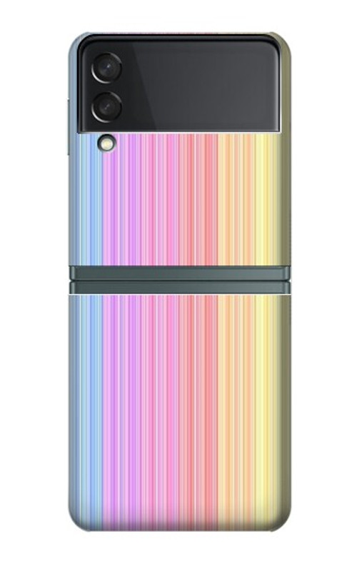 W3849 Colorful Vertical Colors Case Cover Custodia e Flip Case per Samsung Galaxy Z Flip 3 5G