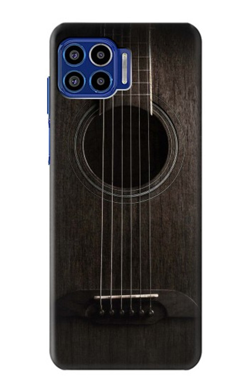 W3834 Old Woods Black Guitar Case Cover Custodia e Flip Case per Motorola One 5G