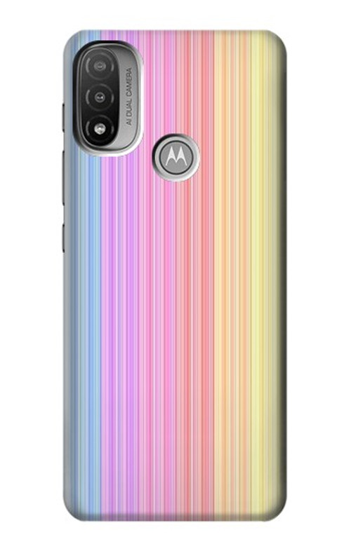 W3849 Colorful Vertical Colors Case Cover Custodia e Flip Case per Motorola Moto E20,E30,E40