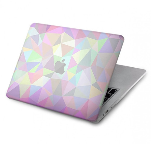 W3747 Trans Flag Polygon Case Cover Custodia per MacBook Pro 16 M1,M2,M3,M4 (2021,2024) - A3403, A3186, A2991, A2780, A2485