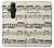 W3082 Music Sheet Case Cover Custodia e Flip Case per Sony Xperia Pro-I