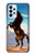 W0934 Wild Black Horse Case Cover Custodia e Flip Case per Samsung Galaxy A23