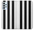 W2297 Black and White Vertical Stripes Case Cover Custodia e Flip Case per Samsung Galaxy A23