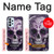 W3582 Purple Sugar Skull Case Cover Custodia e Flip Case per Samsung Galaxy A23