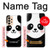 W2662 Cute Panda Cartoon Case Cover Custodia e Flip Case per Samsung Galaxy A33 5G